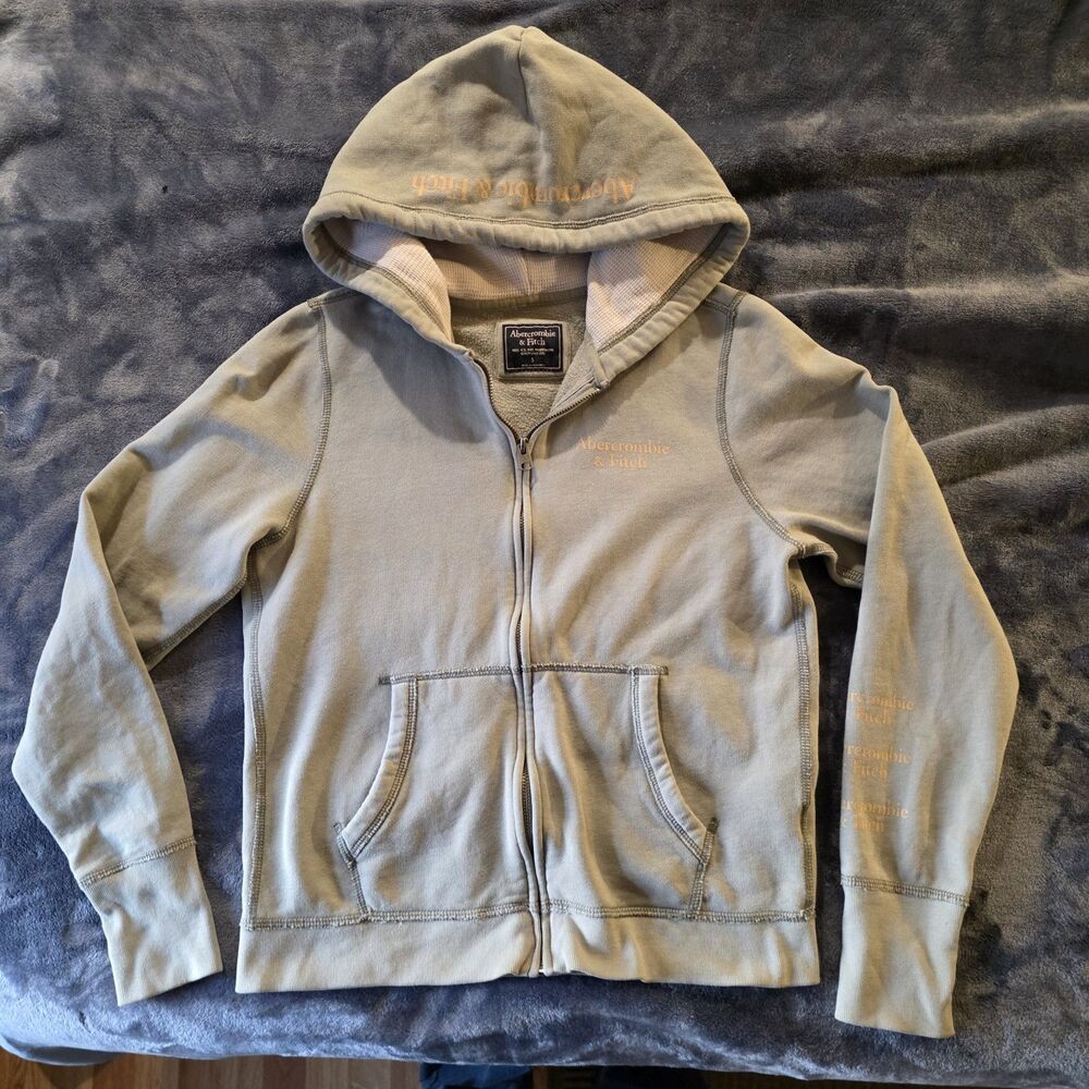 Abercrombie & Fitch Hoodie Men’s Size S Sage Green Sweatshirt Logo
